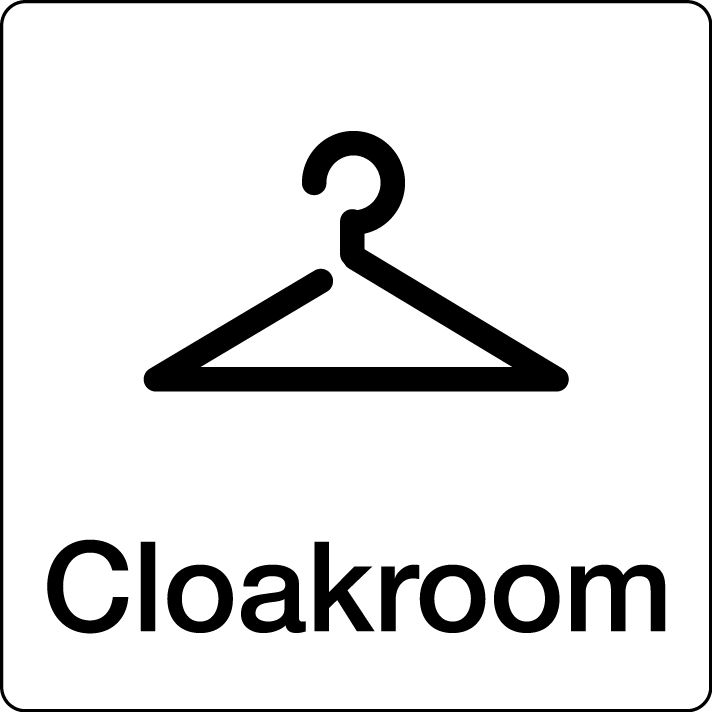 Cloakroom sign Aura Sign Shop