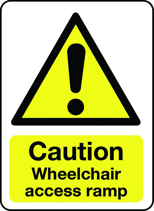 Caution Wheelchair access ramp sign | Aura Sign Shop